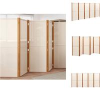 vidaXL, juego de 5 paneles divisor de ambientes, color crema, 350 x 180 cm - Divisores de ambientes