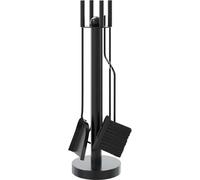 vidaXL Juego de 5 piezas de utensilios para chimenea, 18x56 cm, acero