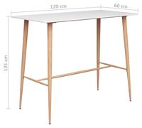 vidaXL, juego de 5 piezas para bar, color blanco