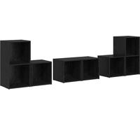 vidaXL Juego de 6 armarios de TV, color , aspecto de roble, material de madera