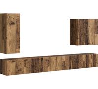 vidaXL: Juego de 6 estanterías de pared tipo "TV stand", madera reciclada