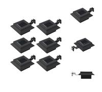 vidaXL Juego de 6 faroles solares LED cuadrados, de 12 cm, color - Iluminación exterior