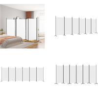 vidaXL, juego de 6 paneles divisor de ambientes, blanco, 520 x 180 cm, tela. Ideal para separar espacios