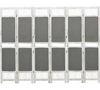 vidaXL, juego de 6 separadores de ambientes, color gris, 210 x 165 cm, tela. Separadores de ambientes, divisores de espacios, protectores de la vista, biombos