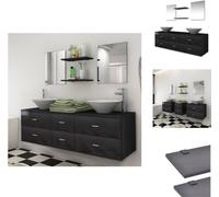 vidaXL Juego de 7 piezas de muebles de baño y lavabo, color - Conjuntos de muebles de baño