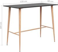 vidaXL, juego de 7 piezas para bar, color y blanco