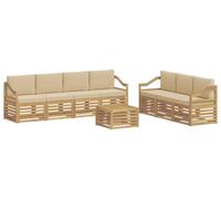 vidaXL, juego de 8 fundas para sofá, color blanco y beige, material: poliéster