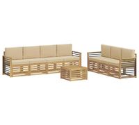 vidaXL, juego de 8 fundas para sofá, color blanco y beige, material: poliéster