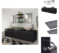vidaXL Juego de 8 piezas de muebles de baño y lavabo, color - Conjuntos de muebles de baño
