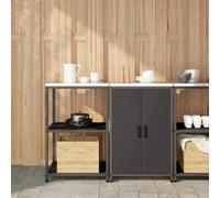 vidaXL Juego de Almacenamiento de Cocina HATTEM 2 uds. Negro