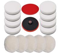 vidaXL Juego de almohadillas de pulido en dimensiones 150 mm (14 pzas)/150 mm (18 pzas)/180 mm (14 pzas)