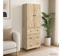 vidaXL, juego de 2 armarios, 66 x 34,5 x 90 cm, material de madera, acabado Sonoma roble