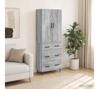 vidaXL, juego de 2 armarios, 66 x 34,5 x 90 cm, material de madera, color gris Sonoma