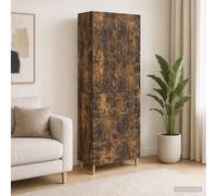 vidaXL, juego de 2 armarios, 66 x 34,5 x 90 cm, material de madera, color roble ahumado