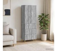 vidaXL, juego de 2 armarios, 66 x 34,5 x 90 cm, material de madera, color gris Sonoma