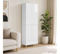vidaXL Juego de armarios 2 uds. Blanco Brillante Madera de ingeniería