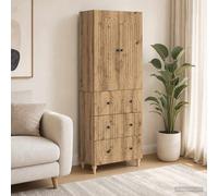 vidaXL Juego de armarios 2 uds. Roble artisan Madera de ingeniería