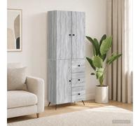 vidaXL Juego de armarios 2 uds. Sonoma gris Madera de ingeniería
