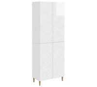 vidaXL, juego de armarios, 2 unidades, blanco brillante, material de madera