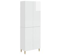 vidaXL, juego de armarios, 2 unidades, blanco brillante, material de madera