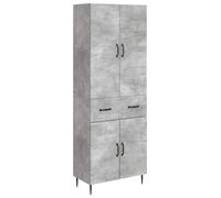 vidaXL, juego de armarios, 2 unidades, color gris hormigón, material de madera