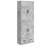 vidaXL, juego de armarios, 2 unidades, color gris hormigón, material de madera