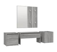 vidaXL Juego de armarios grises estilo Sonoma, fabricado en material de imitación madera