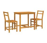 vidaXL Juego de balcón 3 piezas madera maciza de acacia
