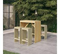 vidaXL Juego de bar de jardín 5 piezas madera de pino impregnada