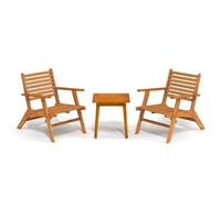 vidaXL Juego de bistró 3 piezas madera maciza de acacia