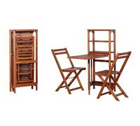 vidaXL Set de mesa y sillas Bistro - Madera acacia maciza para jardín y terraza