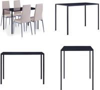 vidaXL, juego de comedor de 5 piezas, color marrón cappuccino: mesa y sillas. Juegos de mesa y sillas. Juego de comedor. Conjuntos de comedor