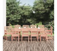 vidaXL Juego de comedor de jardín 11 pzas madera maciza abeto Douglas