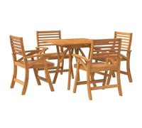 vidaXL Juego de comedor de jardín 5 piezas madera maciza de acacia
