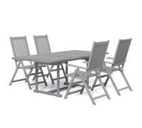 vidaXL Juego de comedor de jardín 5 piezas madera maciza de acacia