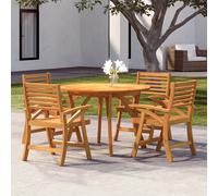 vidaXL Juego de comedor de jardín 5 piezas madera maciza de acacia