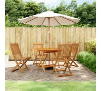 vidaXL Juego de comedor de jardín 5 piezas madera maciza de acacia
