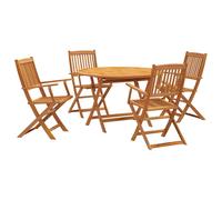 vidaXL Juego de comedor de jardín 5 piezas madera maciza de acacia