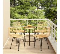 vidaXL Juego de comedor de jardín 5 piezas ratán sintético