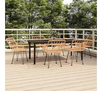 vidaXL Juego de comedor de jardín 7 piezas ratán sintético