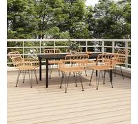 vidaXL Juego de comedor de jardín 7 piezas ratán sintético