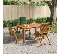 vidaXL Juego de Comedor de jardín de 5 Piezas Natural