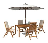 vidaXL Juego de Comedor de jardín de 5 Piezas Natural