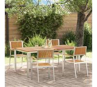 vidaXL Juego de comedor para exteriores 5 uds. 180 x 90 x 75 cm