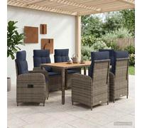 vidaXL Juego de comedor para exteriores 7 uds.