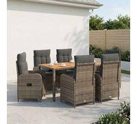 vidaXL Juego de comedor para exteriores 7 uds.