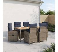vidaXL Juego de comedor para exteriores 7 uds.