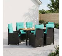 vidaXL Juego de comedor al aire libre 7 piezas