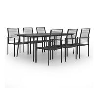 vidaXL Juego de comedor para jardín 7 piezas