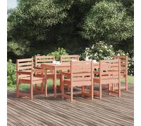 vidaXL Juego de comedor para jardín 7 pzas madera maciza abeto Douglas